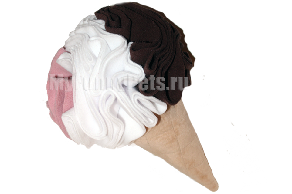 Мягкая игрушка для собак с пищалкой пончик