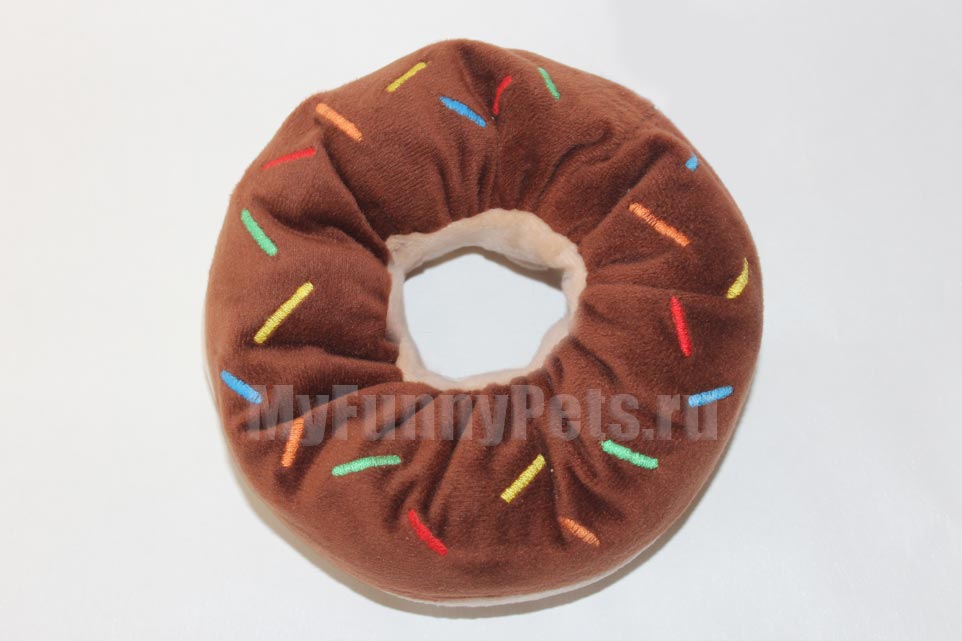 игрушка мягкая с пищалкой в виде пончика