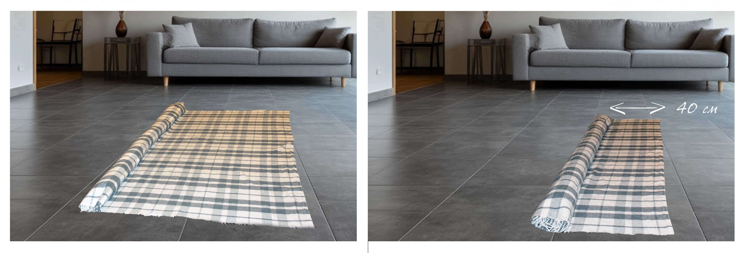 начинаем делать валик из пледа для лежанки