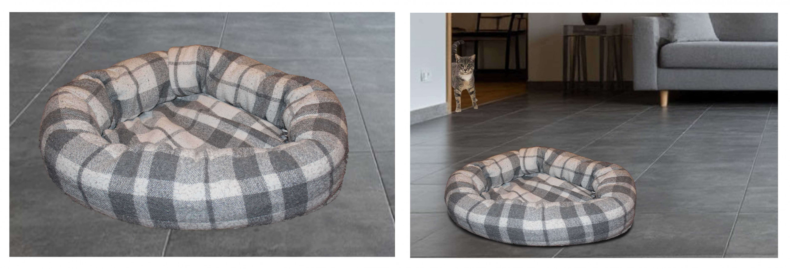 мастер-класс по созданию бстрой лежанки из пледа